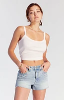 PacSun Bow Embroidered High Waisted Denim Festival Shorts