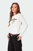 Edikted Flirty Long Sleeves T Shirt