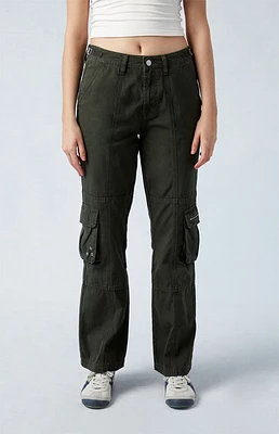 PacSun Army Green Mid Rise Vintage Bootcut Pants