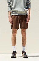 PacSun Brown Textured Cotton Shorts