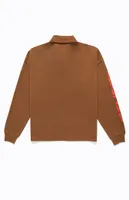 Studio by Supervsn Chocolate Long Sleeve Polo T-Shirt