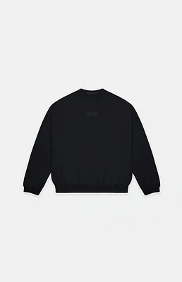 Kids Fear of God Essentials Jet Black Crew Neck Sweatshirt