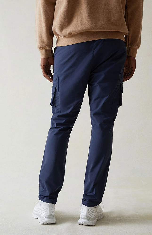 Eco Stretch Blue Slim Cargo Pants