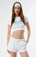 Ibiza Island Fold-Over Mini Sweat Shorts