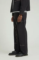 Pacsun Black Embellished Baggy Carpenter Jeans