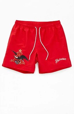 Budweiser By PacSun Logo Volley 6.5" Swim Trunks