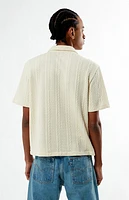 Pacsun Cable Cream Jacquard Camp Shirt