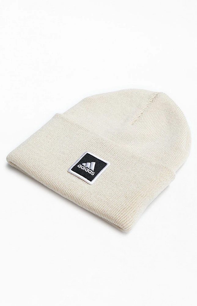 adidas Beige Wide Cuff Beanie