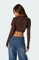 Edikted Vick Layered Cropped T-Shirt