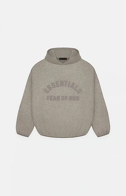 Kids Fear of God Essentials Dust Heather Grey Nylon Fleece Hoodie