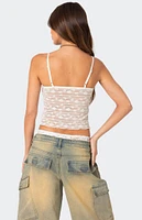 Edikted Layered Sheer Lace Tank Top