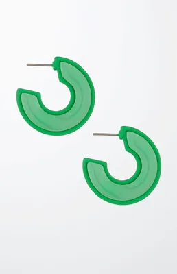 Green Daydreamin' Resin Earrings