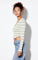 LA Hearts Woodland V-Neck Sweater