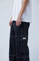 PacSun Eco Black Extreme Baggy Cargo Jeans