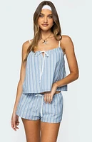Edikted Birkley Striped Babydoll Top