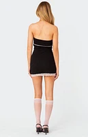 Edikted Miri Lace Trim Mini Dress