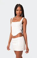 Edikted Amiyah Vinyl Corset