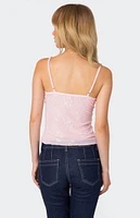 Edikted Angelina Sheer Lace Tank Top