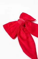 LA Hearts Red Big Bow Barrette