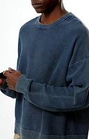 Pacsun Blue Textured Crew Neck Sweater