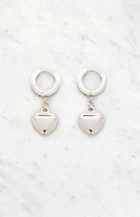 LA Hearts 14K Silver Gold Plated Heart Drop Earrings
