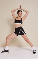 PAC 1980 WHISPER Active Black Contrast Split Mini Skort