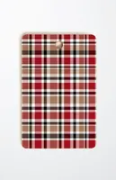 Red Plaid Rectangle Cutting Board