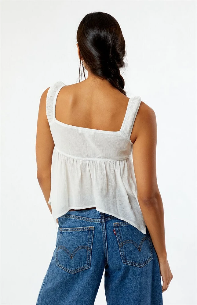 LA Hearts Bow Babydoll Tank Top