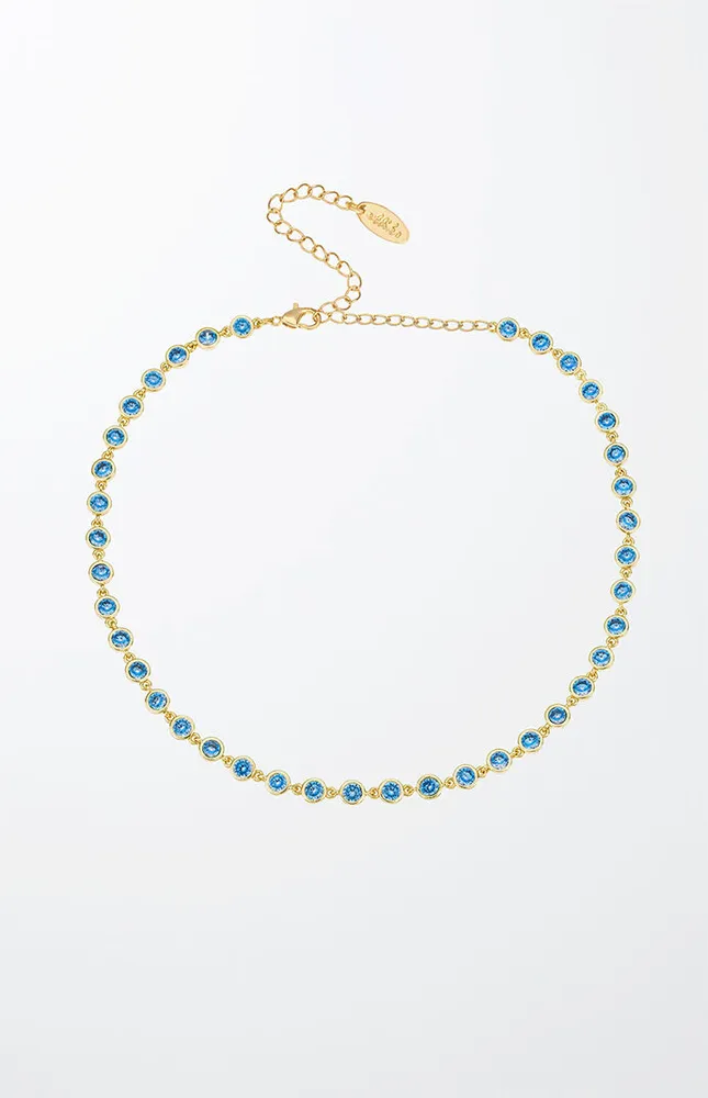 Ettika Crystal Disc Necklace