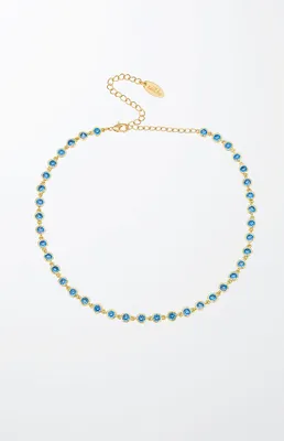 Ettika Crystal Disc Necklace