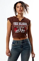 True Religion Crystal Western Ribbed Top