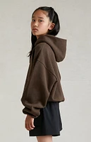 Kids Fear of God Essentials Heathery Wood Hoodie