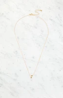 LA Hearts F Initial 14K Gold Plated Necklace