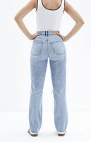 PacSun Light Indigo Ripped Knee Dad Jeans