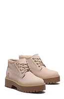 Timberland Women's Light Beige Stone Street Mid Lace-Up Boots