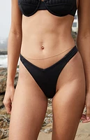 Amor y Besos Black Palma V High Cut Bikini Bottom