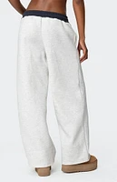 Edikted Contrast Embroidered Sweatpants