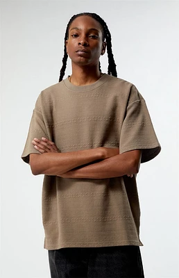 Oversized Jacquard Knit T-Shirt
