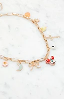 LA Hearts Bow Charm Necklace