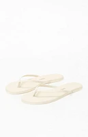 TKEES Women's Cream Solids Sandals