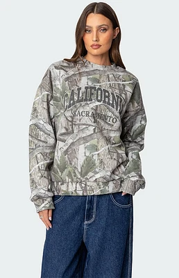 Edikted Cali Baby Camo Sweatshirt