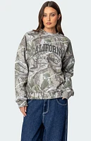 Edikted Cali Baby Camo Sweatshirt