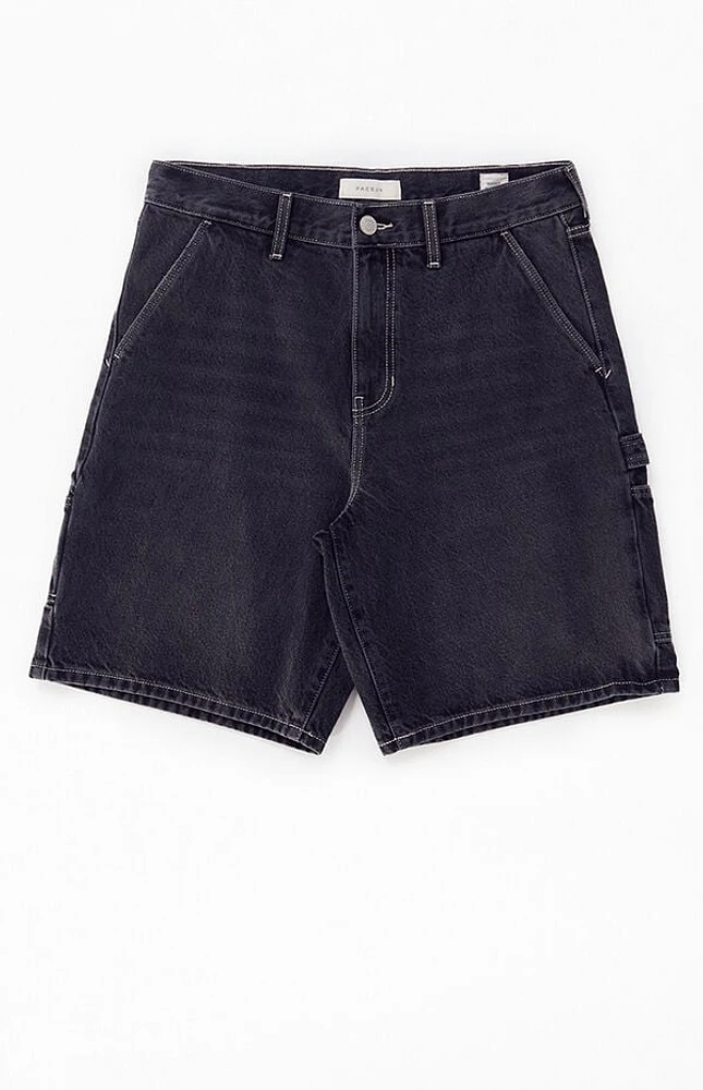 Pacsun Black Baggy Denim Carpenter Shorts