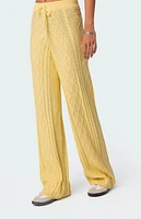 Edikted Kasey Cable Knit Pants