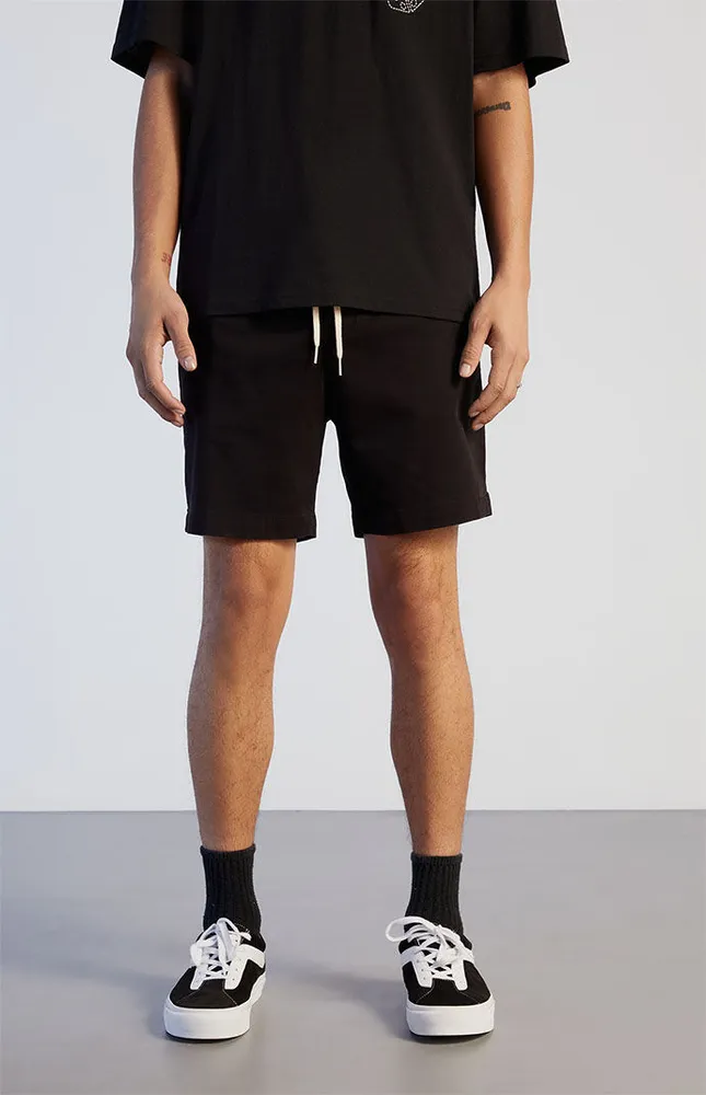 Black Twill Volley Shorts