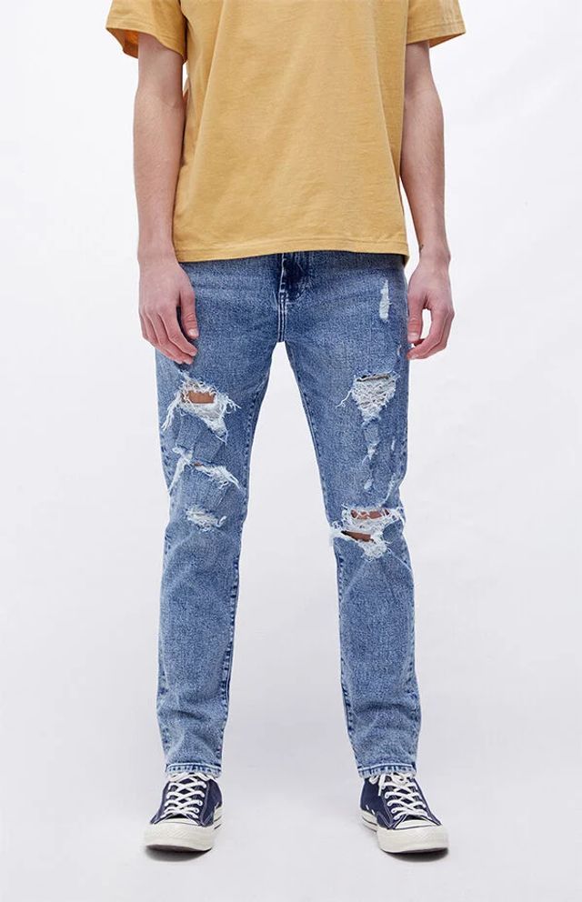 PacSun Medium Ripped Slim Taper Jeans