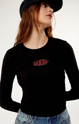 Guess Oval Logo Long Sleeve T-Shirt