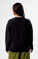 Puma Black Relaxed Crew Neck Sweatshirt