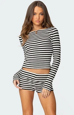 Edikted Hali Striped Knit Top