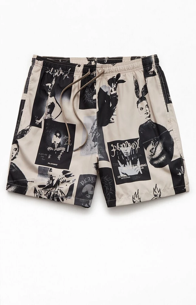 Playboy By PacSun Dive 6" Swim Trunks